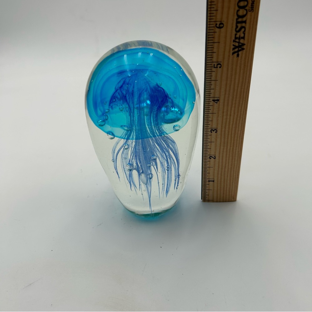 Large Handblown Jellyfish Paperweight - Picture 7 of 9